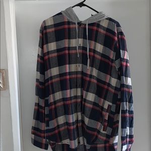 Pacsun Flannel Hoodie size L